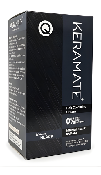Keramate Hair Colouring Cream – Natural Black, 120g (60g + 60g)
