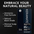 Keramate Hair Colouring Cream – Natural Black, 120g (60g + 60g)