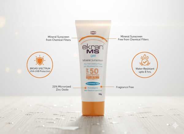Ekran MS Gel Mineral Sunscreen – SPF 50 PA+++ (50g)