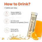Glutaderm-C Effervescent Tablets (L-Glutathione & Vitamin C) - Orange Flavour