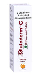 Glutaderm-C Effervescent Tablets (L-Glutathione & Vitamin C) - Orange Flavour