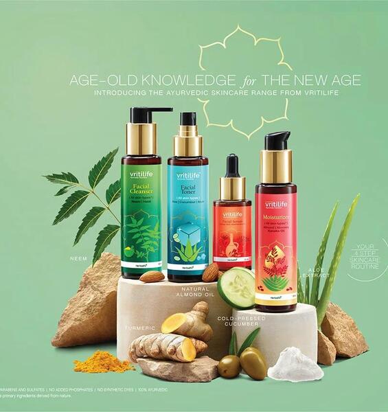Vritilife Skincare Combo – Facial Cleanser, Toner, Serum & Moisturizer